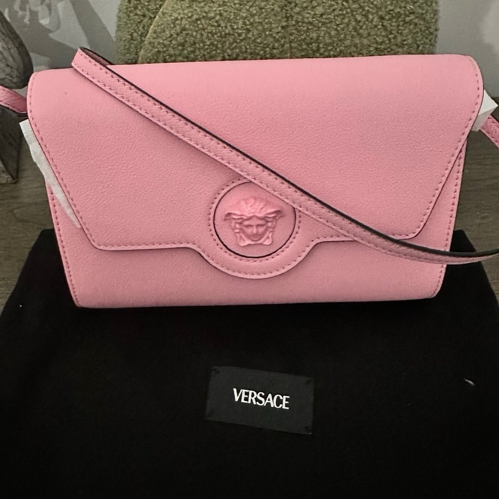 Versace Medusa Leather Mini Pink Shoulder Bag NWT$1200 Retail